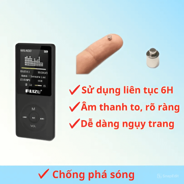 Tai Nghe Siêu Nhỏ Ngụy Trang Máy Nghe Nhạc